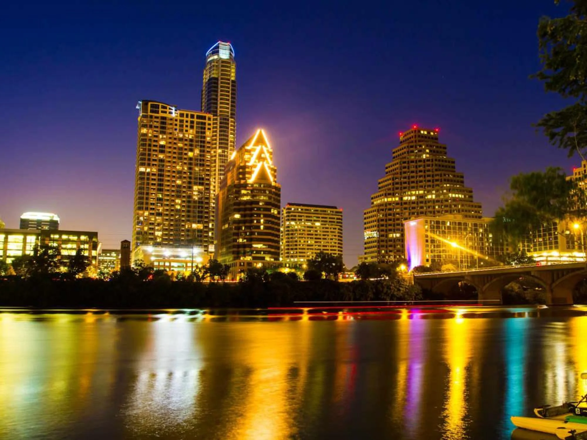 Large commercial flat roof with rooftop equipment in Austin